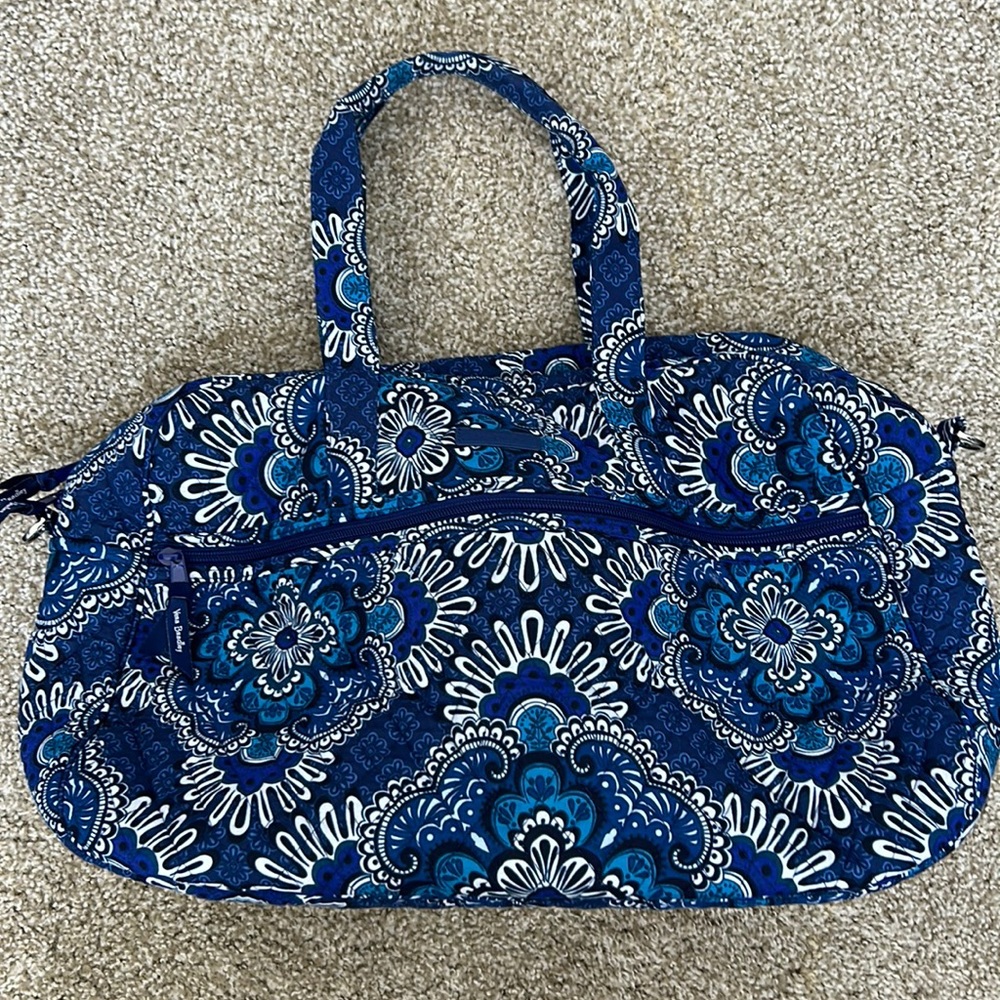 Vera Bradley Blue Floral Quilted Tote Bag